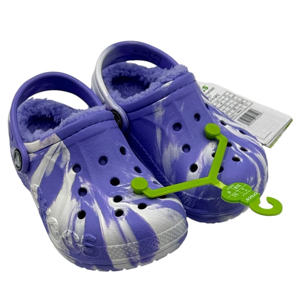 Crocs Baya Lined Marbled Clog (Toddler) Size C9